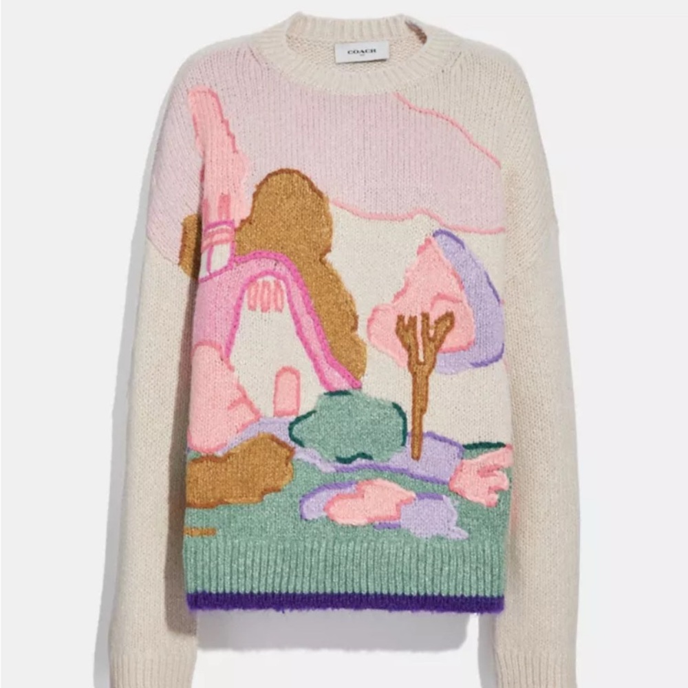 Coach spooky cottage sweater lightly worn